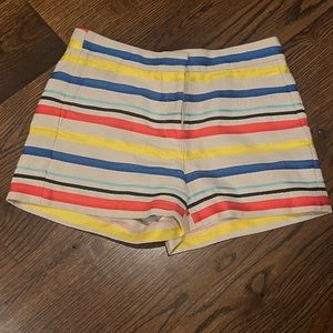 J. Crew multicolor striped shorts size 2